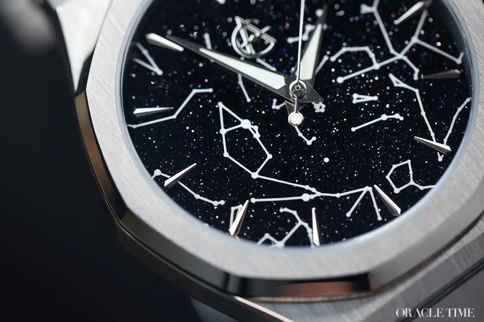 Black Aventurine starmap dial close-up