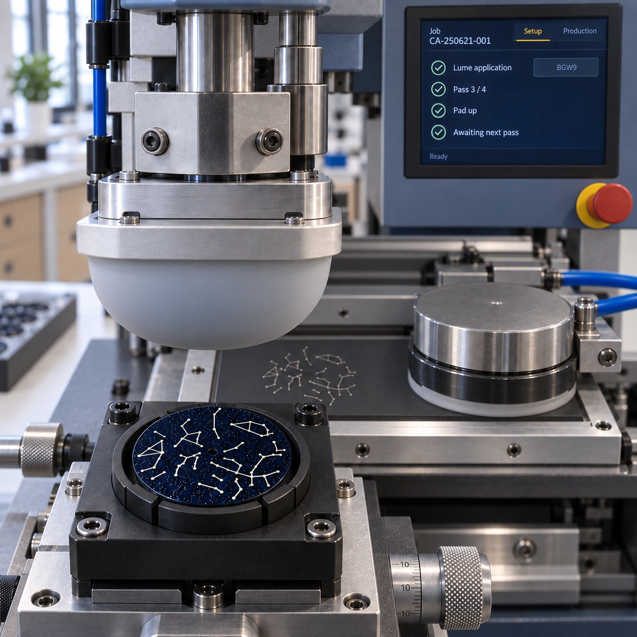 BGW9 Super-LumiNova being applied to a ChronoAstra starmap dial